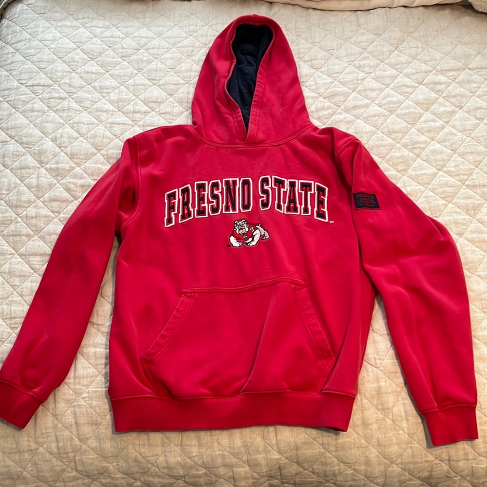 Red Fresno State youth hoodie